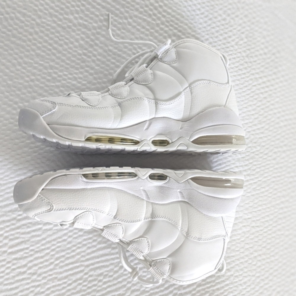 Nike Air Max UPTEMPO TRIPLE WHITE 8.5 Brand New - Picture 3 of 10
